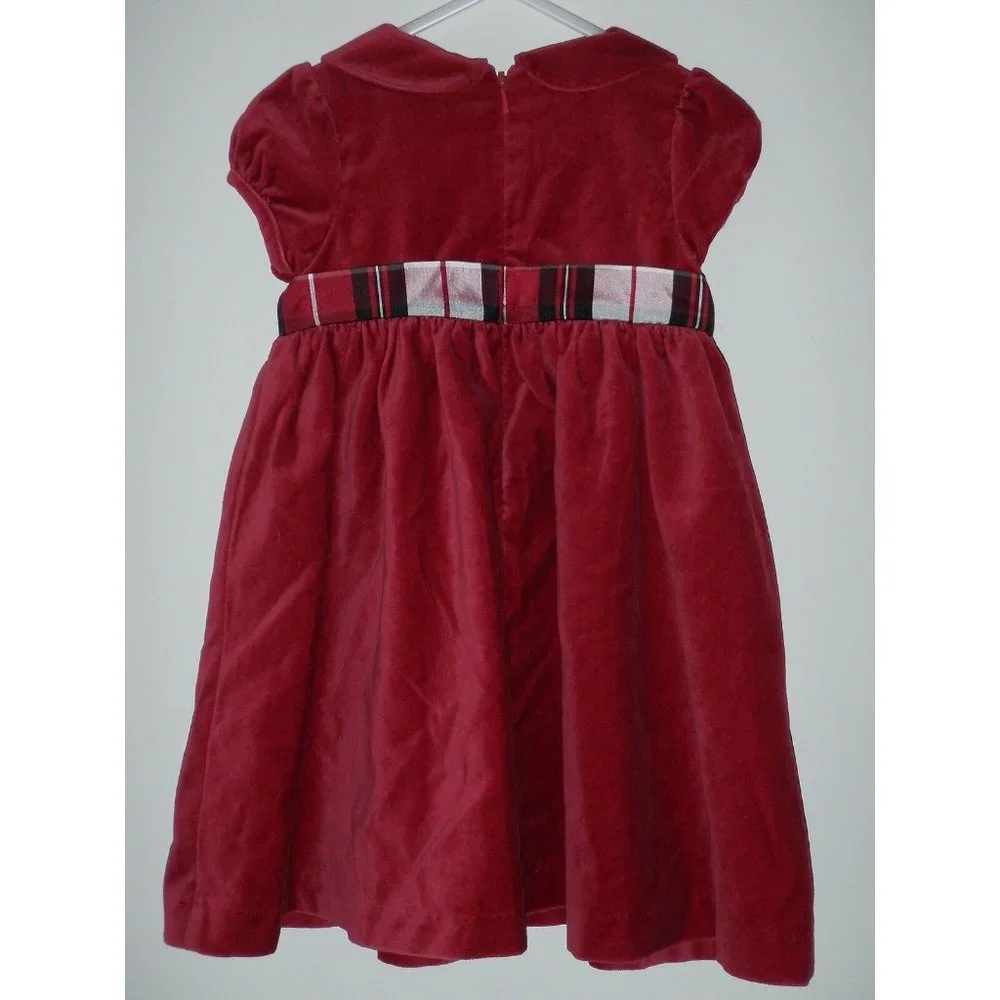 Gymboree Holiday Pictures Christmas Dress Plaid Bow santa photo outfit 18M 24M - Picture 2 of 3